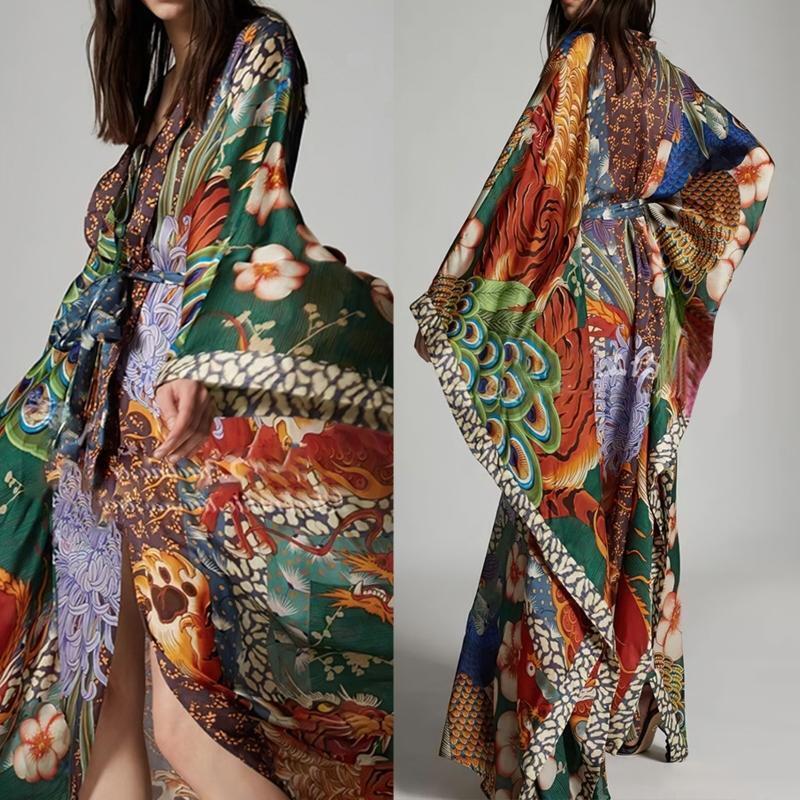 Exquisite Japan Robe Sunscreen Bikini Clothing Tie Up Cardigan for Pool Cruising