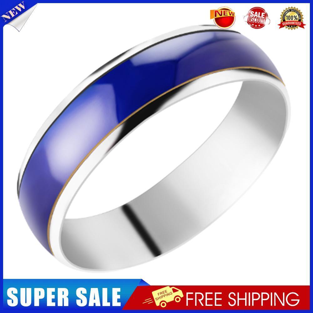 Women Men Temperature Change Color Emotion Feeling Stainless Steel Ring (7)
