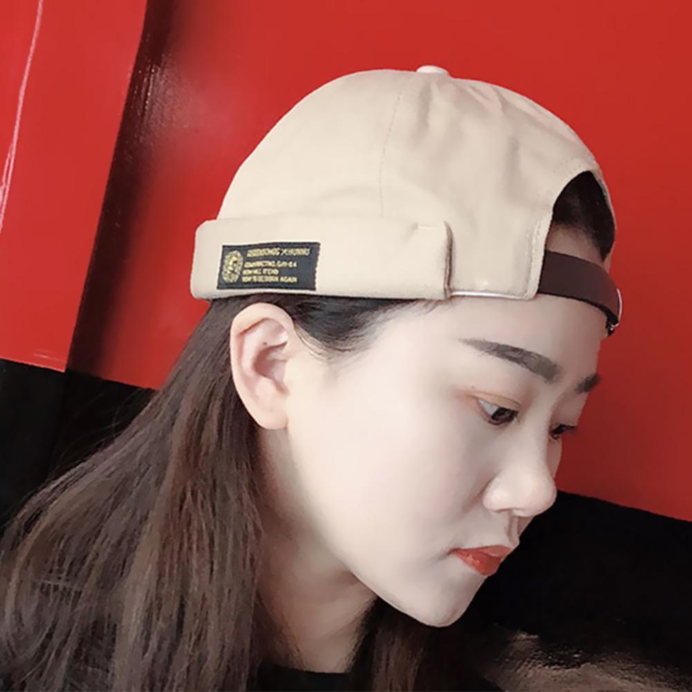 Women Men Hats Cotton Landlord Breathable Beanie Hat Sailor Cap (Khaki)