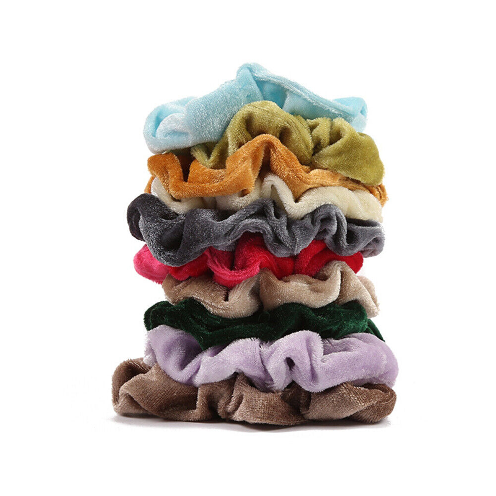 40pcs Women Velvet Scrunchies Set Colorful Ponytail Holder Hair Ring Rope