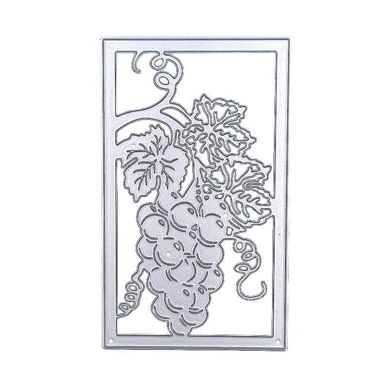 Metal DIY Embossing Moulds Grapes Pattern Embossing Stencil Cutting Dies Durable