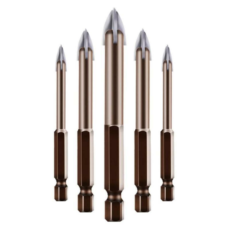 7Pcs Sturdy Multifunctional High-qualityTriangle Drill Tile Drill Bit Tool