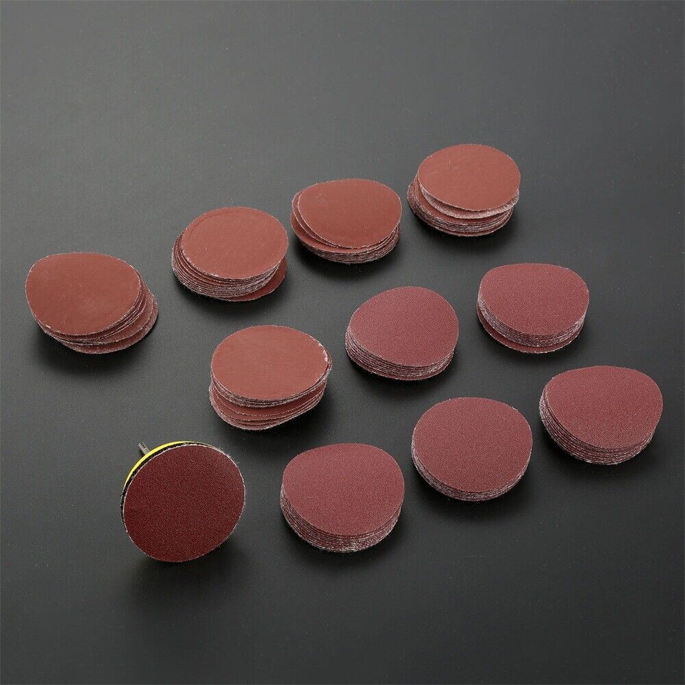 Round 2 Inch Sander Disc & 100pcs 60-600 Grit Polishing Sanding Paper Sandpaper