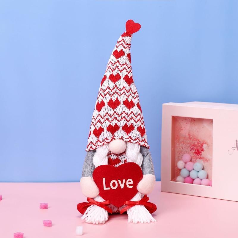 2pcs Valentines Day Gnome Plush Mr and Mrs Scandinavian Tomte Elf Decorations