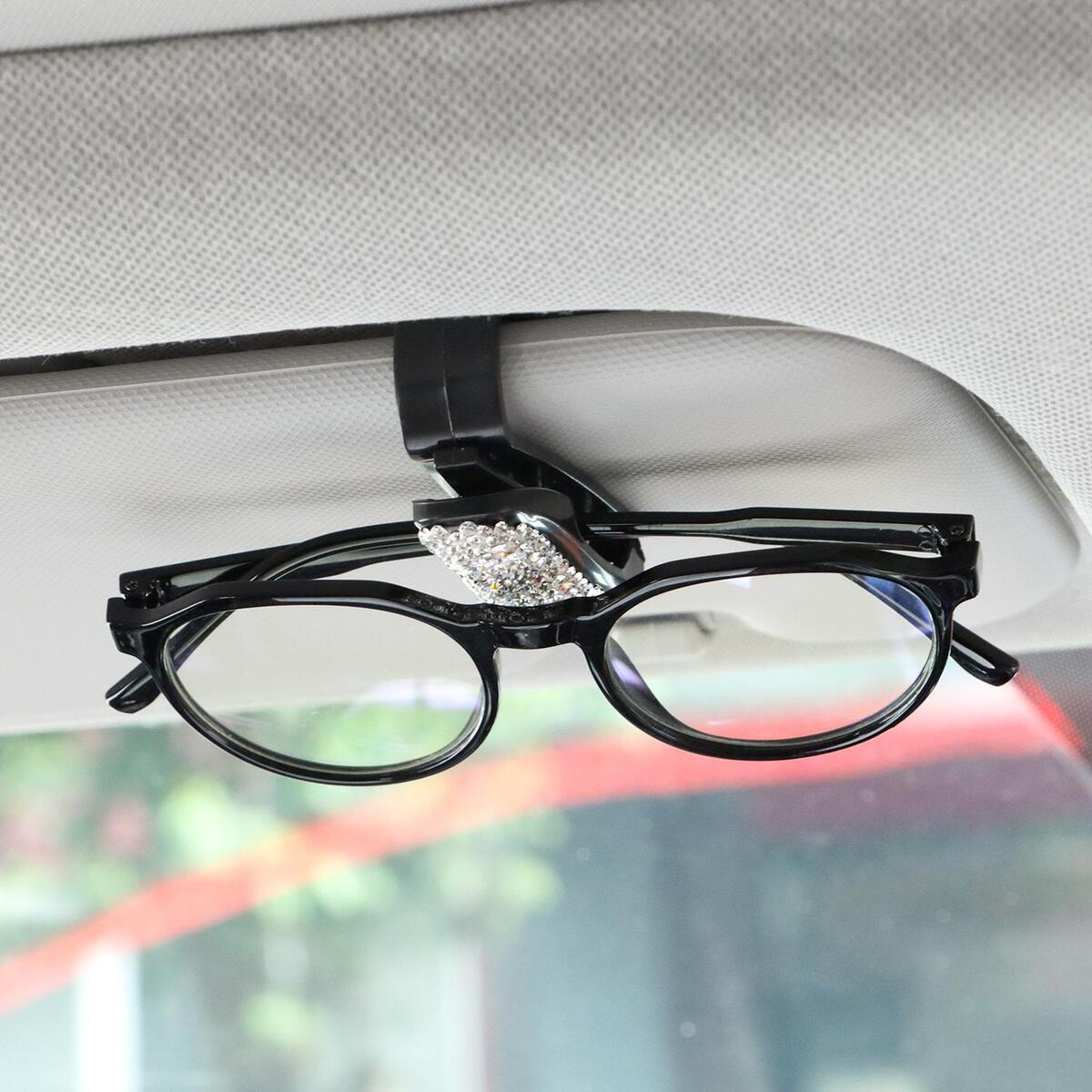 Visor Glasses Holder for Car Sunglass Bling Bling Clip Eyeglasses Hanger