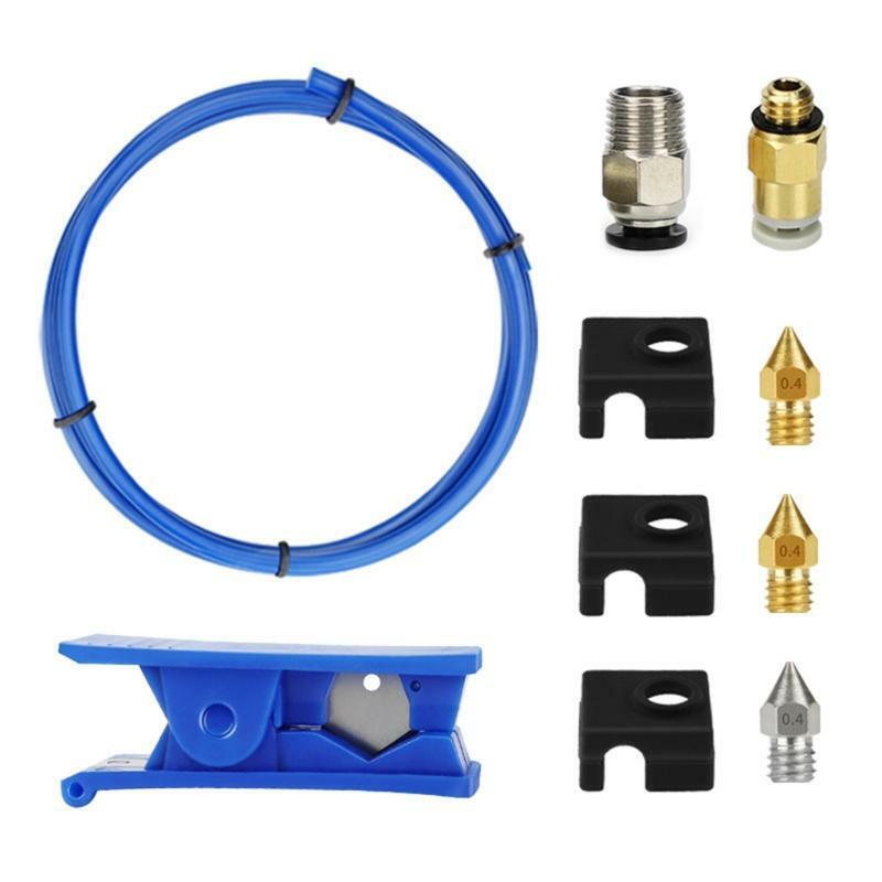 10 Pcs Printer PTFE Tube Cutter with Tube Pneumatic Connectors MK8 Nozzles Set