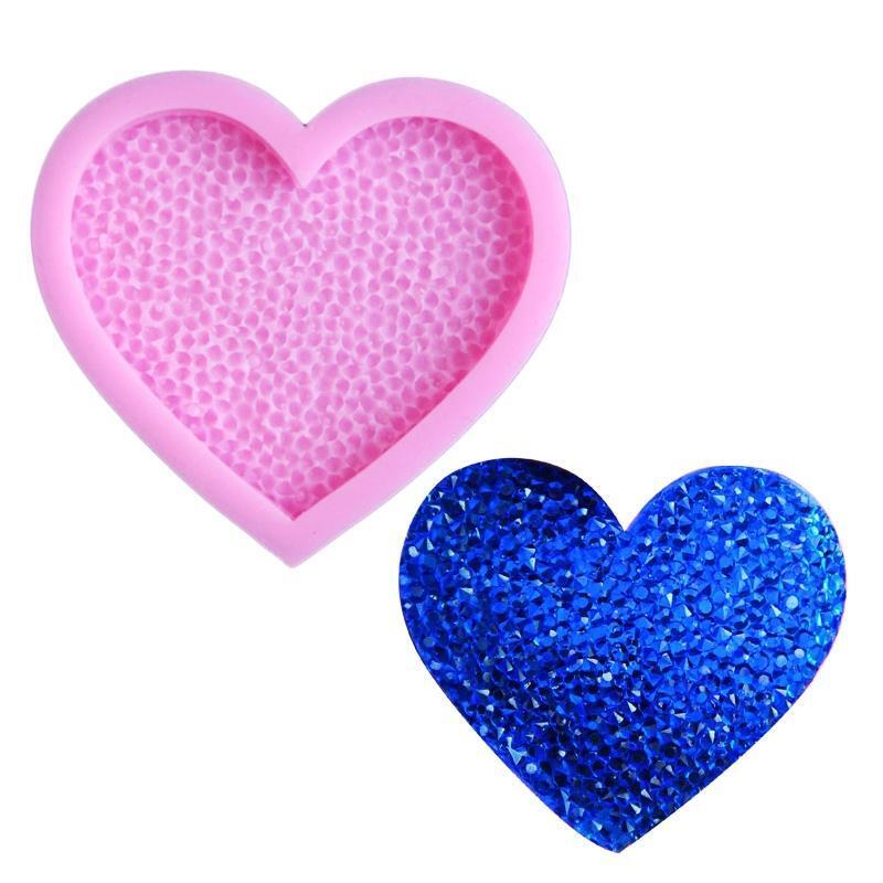 Heart Silicone Moulds Easy to De-mold for Baking Cake Fondant Making Keychains