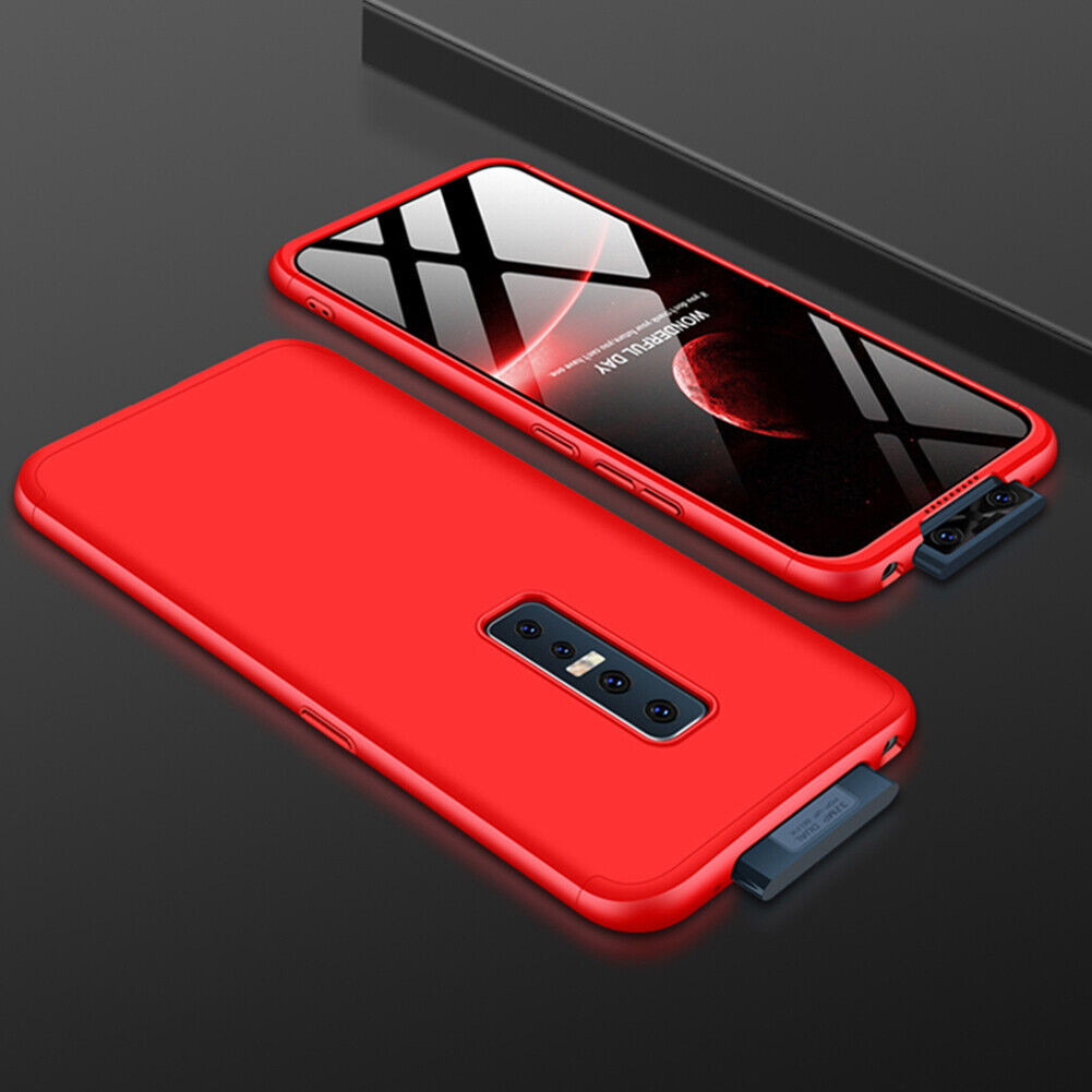 Frosted PC Phone Case for VIVO V17 Pro Shockproof Bumper Back Cover Red