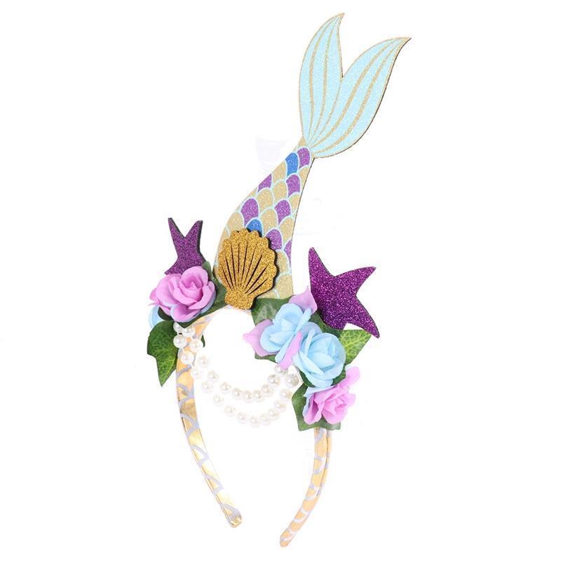 Cute Shinning Mermaid Tail Shape Hair Hoop Women Headband Makeup Hair Supplies