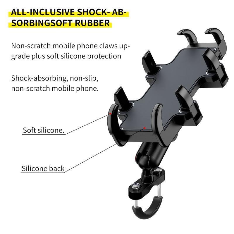 Motorcycle Handlebar Phone Stand Shockproof Anti Shedding Scooters Phone Holder