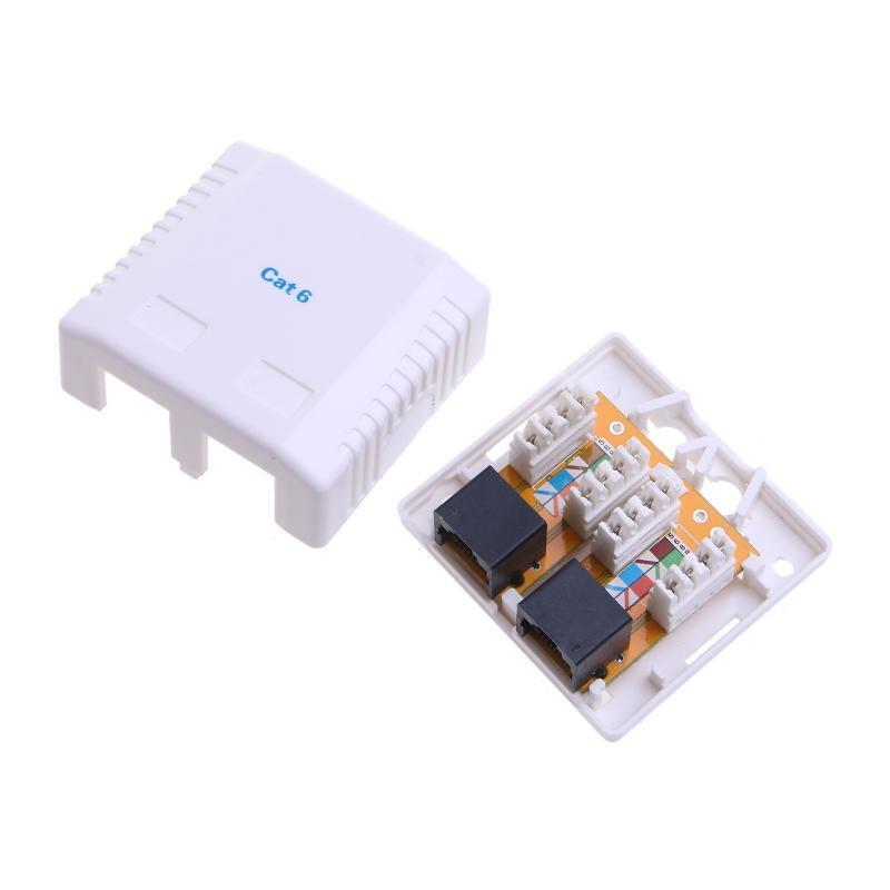 Ethernet Wall Plate, Keystone Jack Wall Plate with RJ45 Keystone Coupler insert