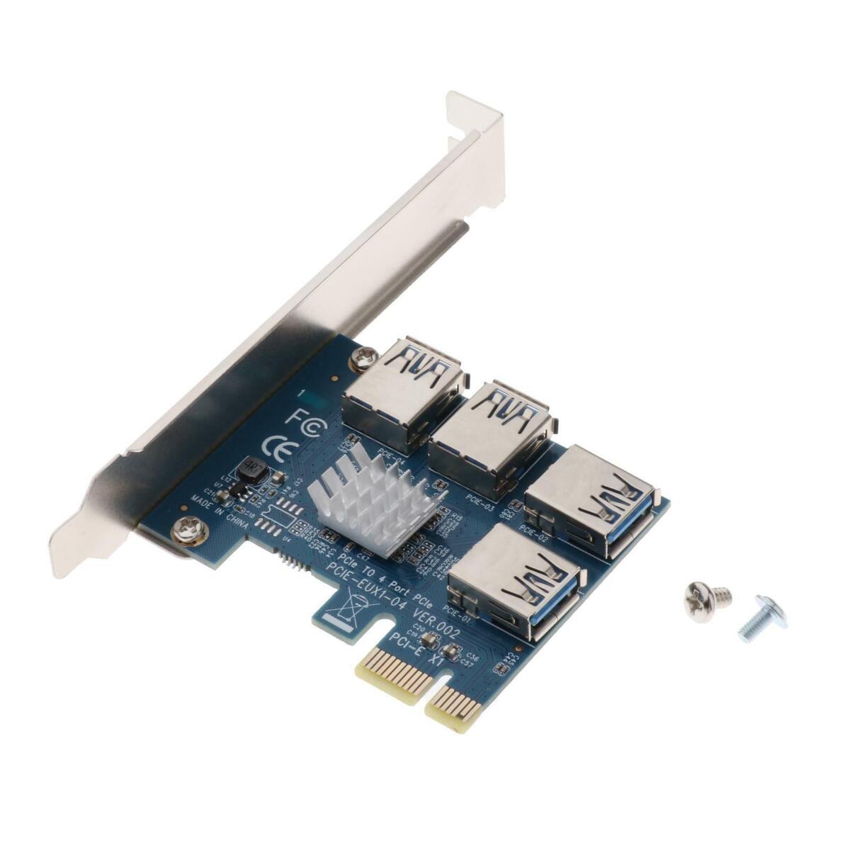 1 to 4   Riser Card  1X to 4 USB 3.0  Adaptor Board
