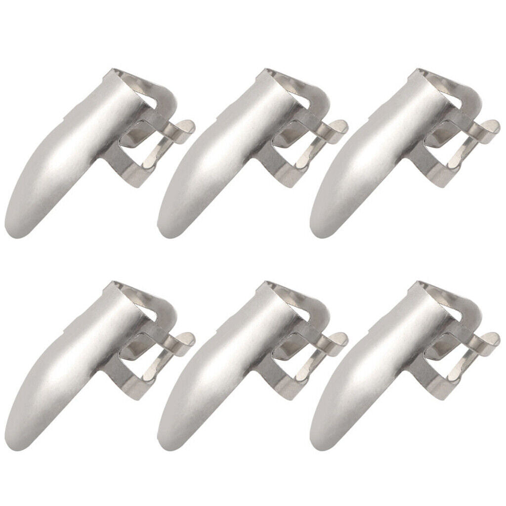 6pcs Stainless Steel Plectrum Thumb Finger  for Guitar Bass Instruments