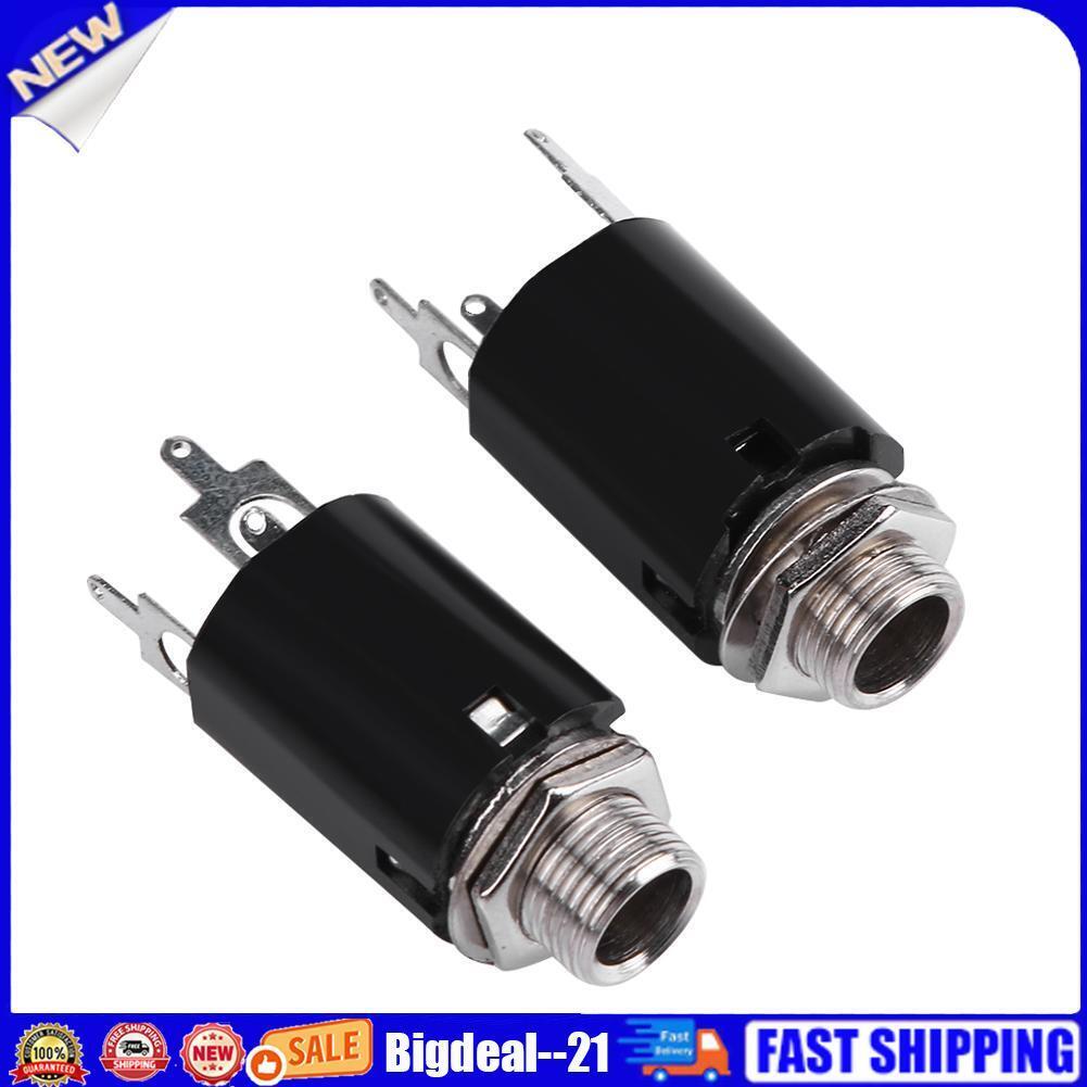2pcs Guitar Endpin Jack 6.35mm Input for Electric Guitar Bass Output Parts