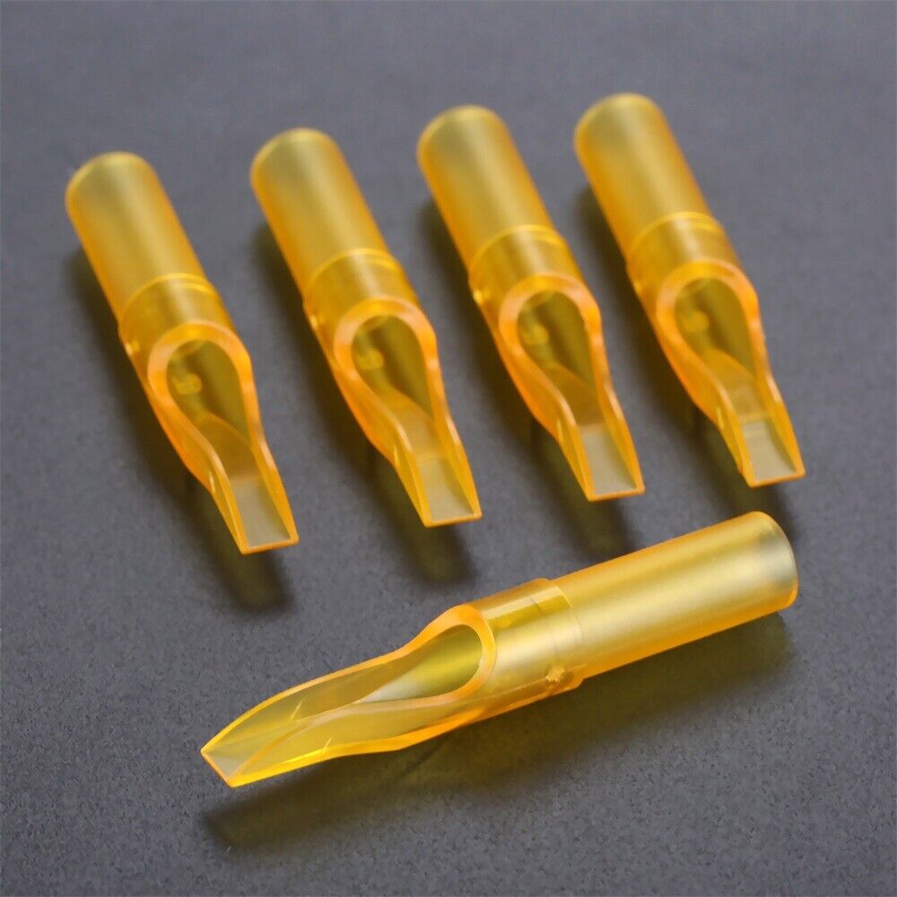 20x Yellow Tattoo Disposable Nozzle Tip 5FT 7FT 9FT 11FT Tattoo Body Art Supply
