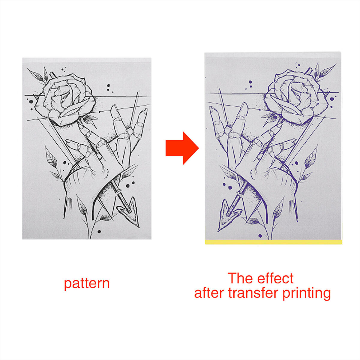 100   Stencil Transfer Paper, DIY Thermal Carbon Tracing Paper,
