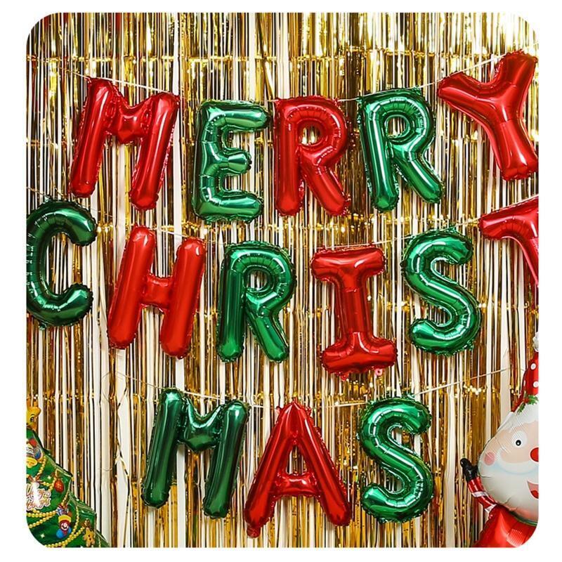 163pcs/set Merry Christmas Balloons Santa Claus Elk Tree Party Home Decorations