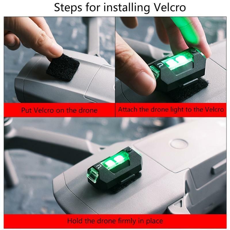 DR-02 Drone Strobe Light Anti-Collision RGB LED Lamp 3-color for Mavic Air/Pro
