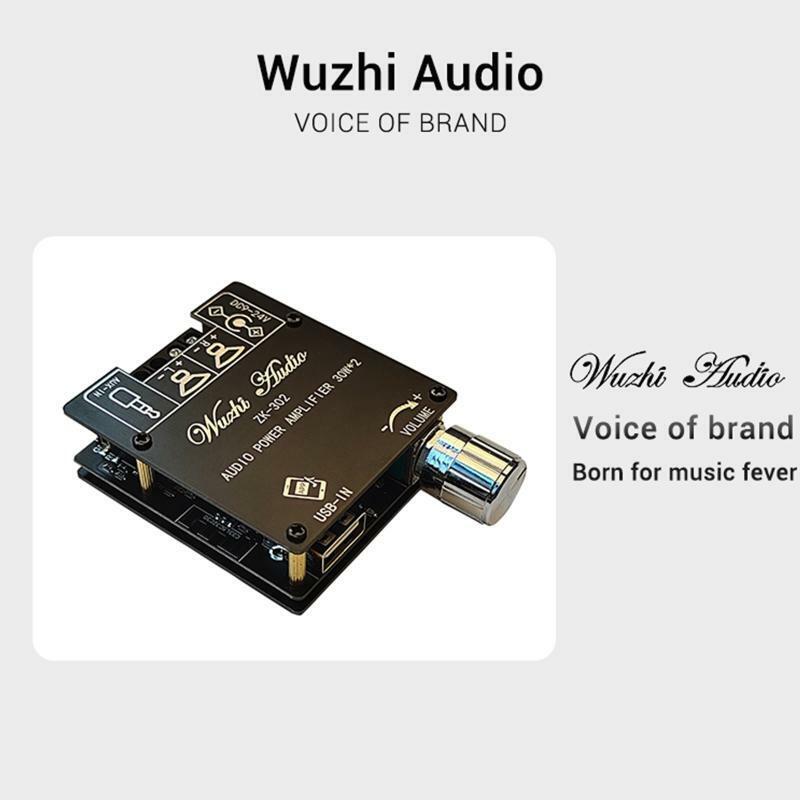 2.0 Channel Bluetooth-Compatible Digital Amplifier Board ZK-302 for Square Home