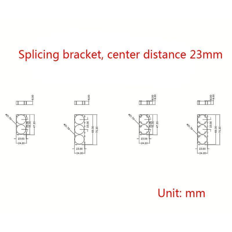 20PCS Safety 1x3 Battery Holder Bracket Plastic Cell Stand for 21700 Batteries