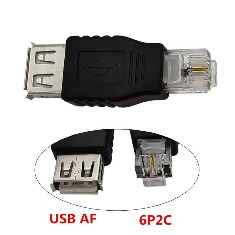 USB A Female to Ethernet RJ11 6P2C Male Adapter Connector Router Adapter