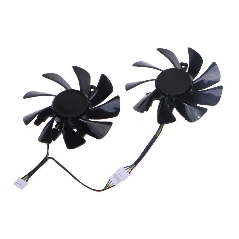 2PCS 85MM Graphics Card VGA Fan T129215BU 4Pin 12V 0.5A Cooler Fan for Sapphire