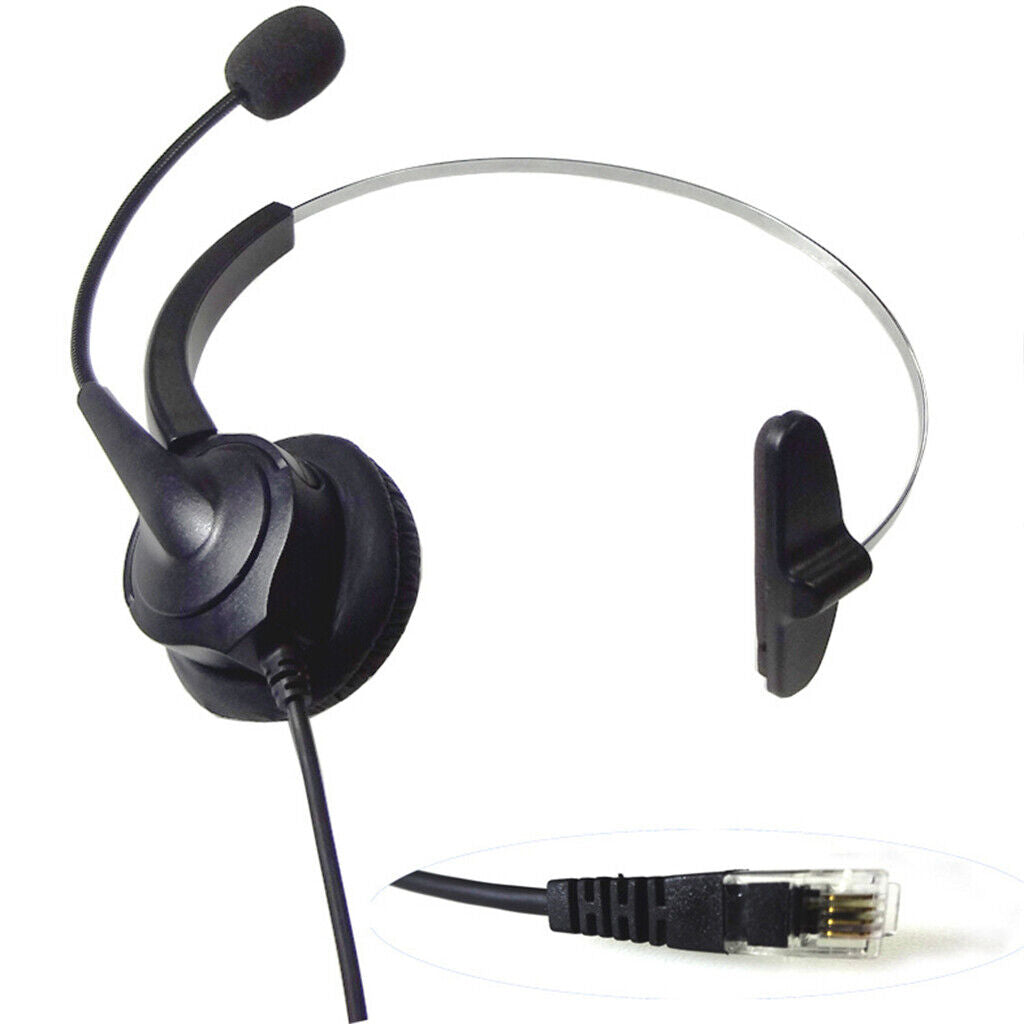 Headset Phone Headset Monaural Phone Headset + Coiled Cable