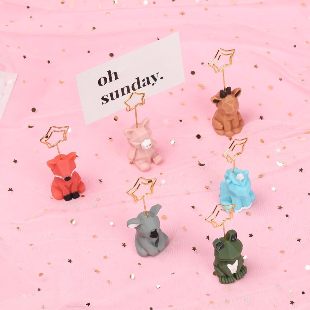 Animal shape Desk Decorative Paper Clip Photo Stand Memo Clips Note holder