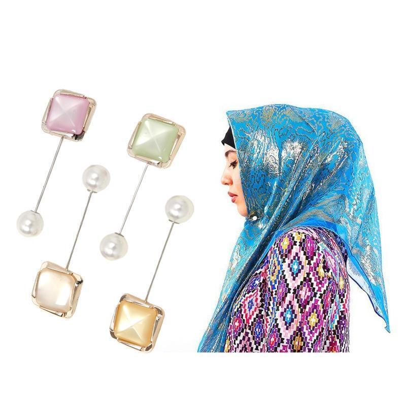 Fashion Scarf Clip Women Hijab Pins Alloy Safety Pins Girls Brooches Accessory