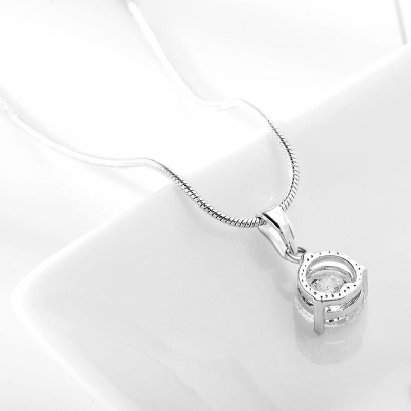 Cubic Zirconia Crystals Nacklace Pendant Earrings Set for Women Stylish Unique