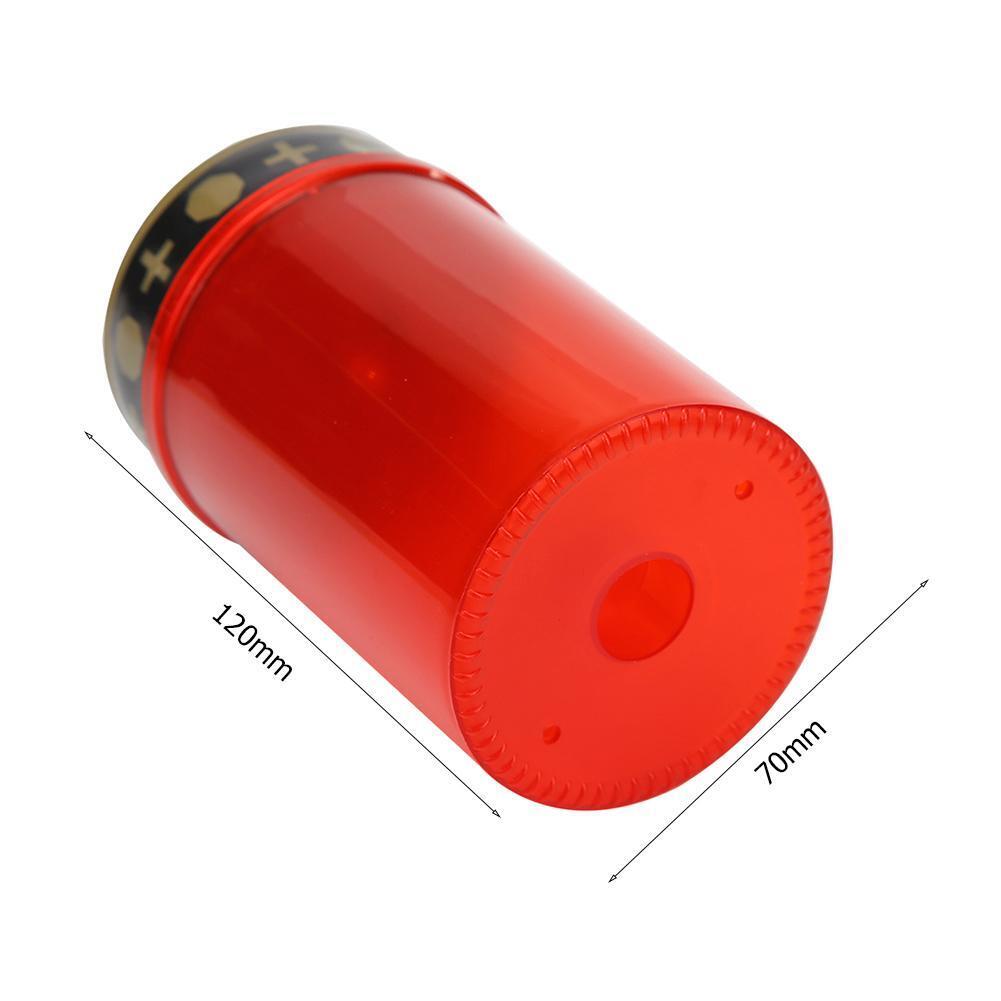 Grave Electronic LED Candle Lamp Flameless Solar Decorative Tea Light (Red)