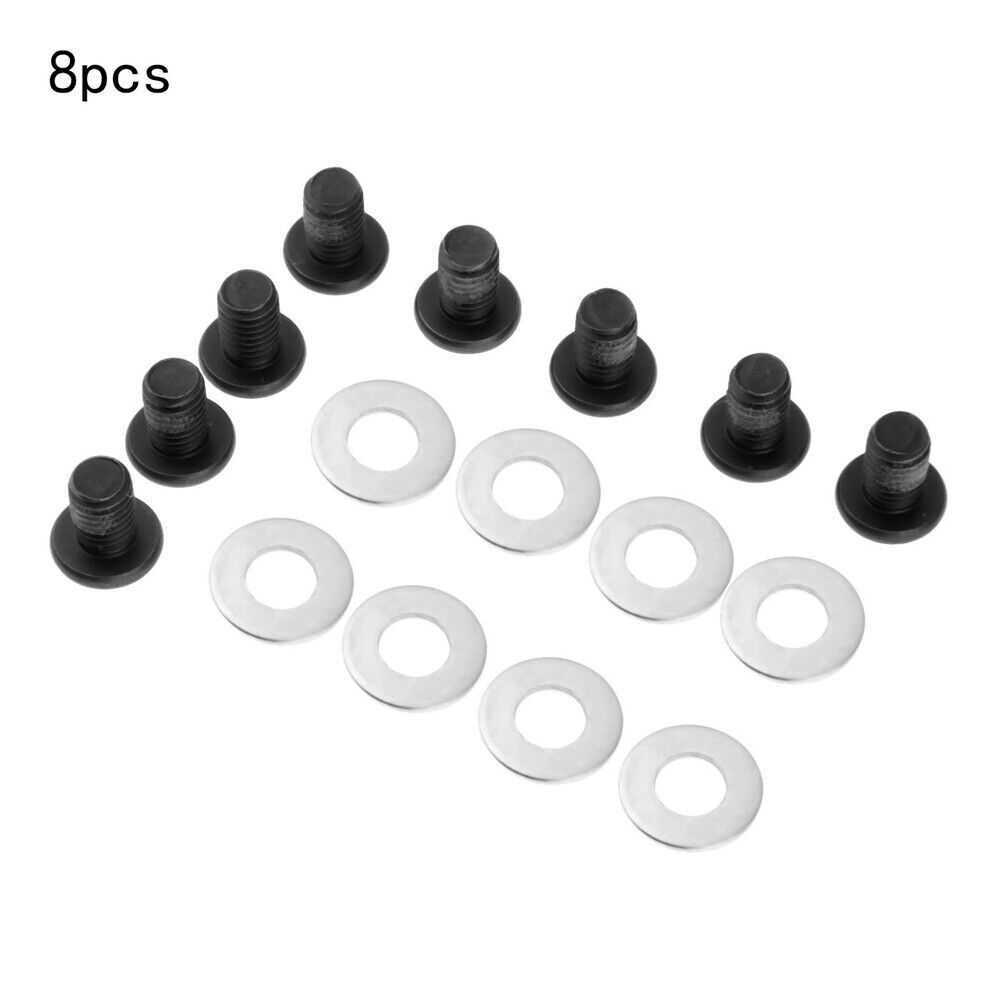 Pack of 8Pcs Steel Socket Hex Head Skating Screw 8mm with Gaskets for 4mm Wrench