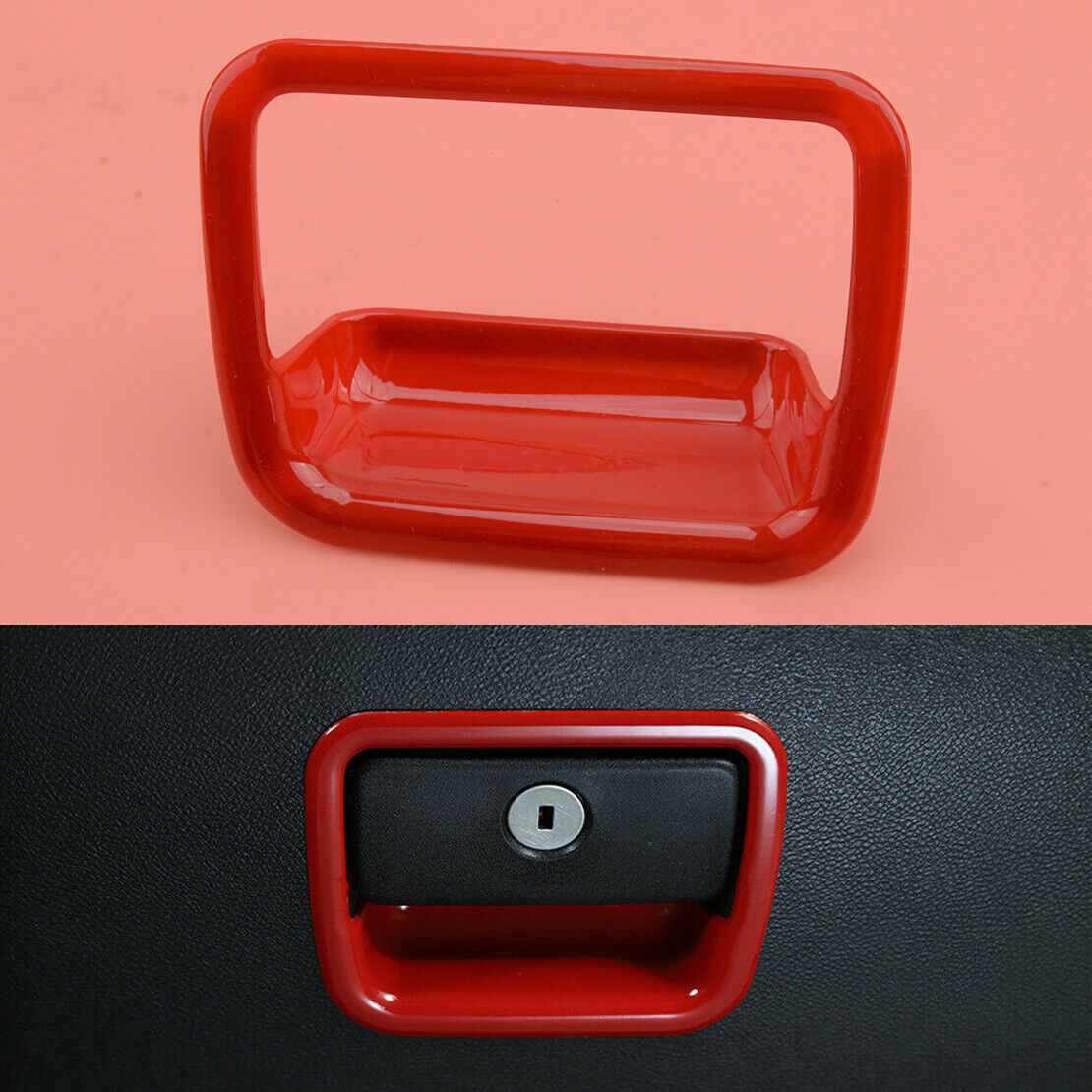Red Car Co-pilot Storage Box Handle Cover Fit For Chevrolet Camaro 2010-2015