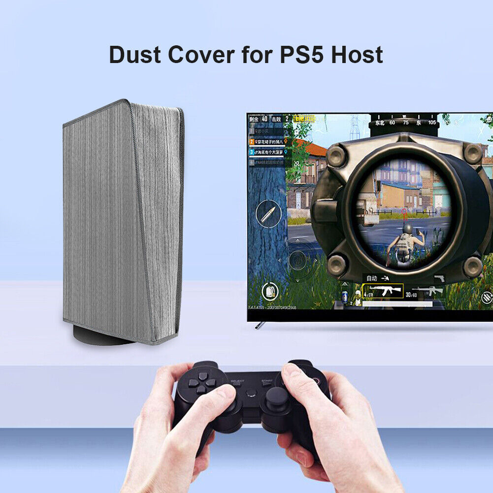 Dustproof Game Console Cover for Sony PS5 Anti-Scratch Dust Case (Grey)
