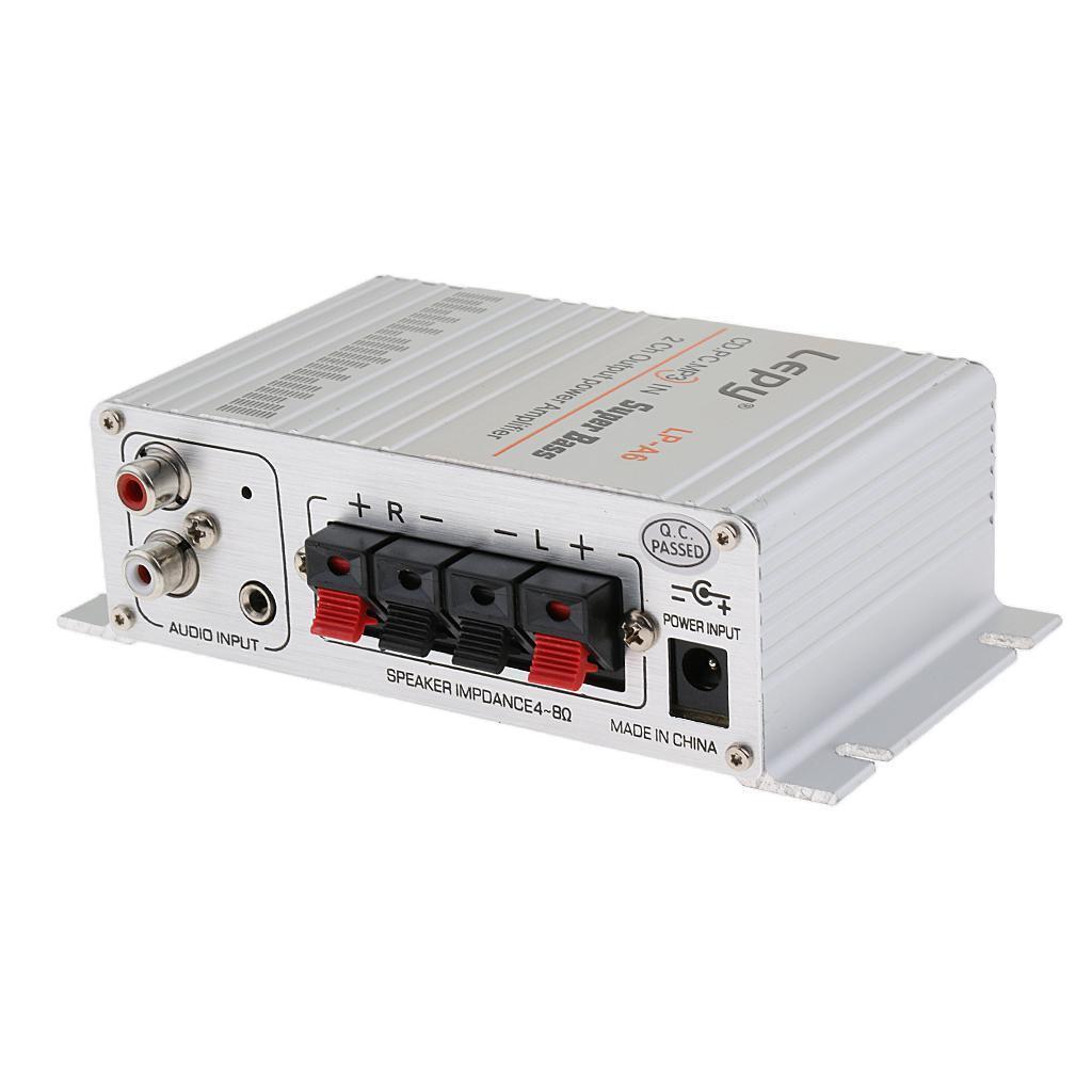 DC 12V 2x15W Class-D  Stereo Audio Headphone Car Amplifier