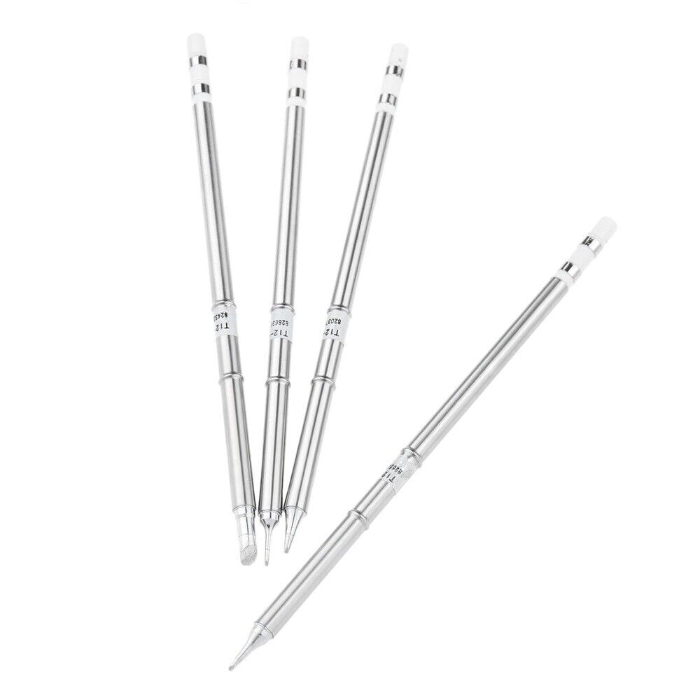 Replacement T12 Solder Iron Tips T12-C4 T12-C1 T12-D12 T12-BC1 Soldering Tool 4X