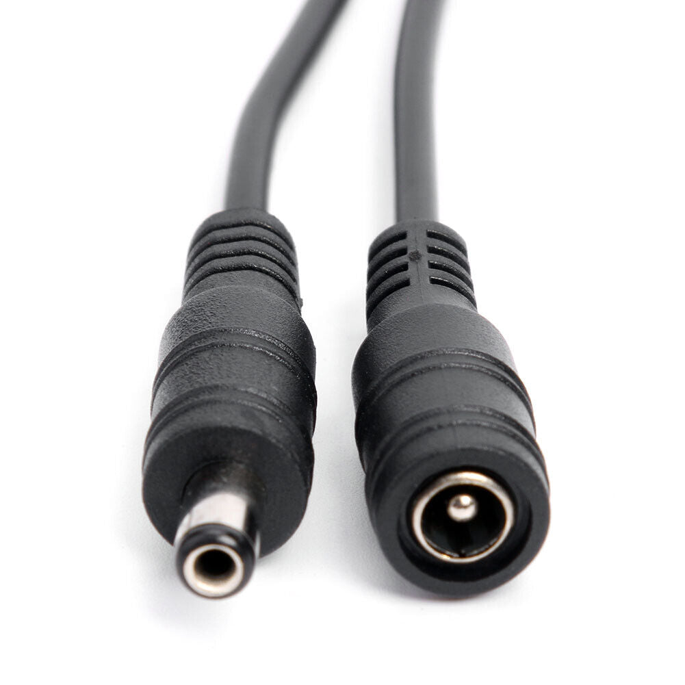 DC 5.5x2.1mm Male Female Extension Cable for CCTV Camera LED Strip (5m)
