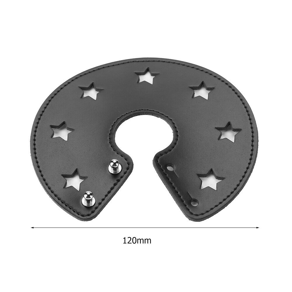 PU Leather Flashlight Lampshade Waterproof Camping Tent Light Cover (Black)