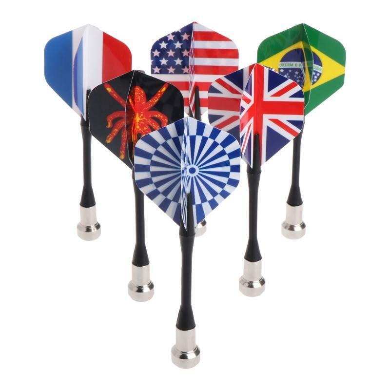 6pcs/lot Bullseye Target Game Child Safety National Flag Magnetic Dart