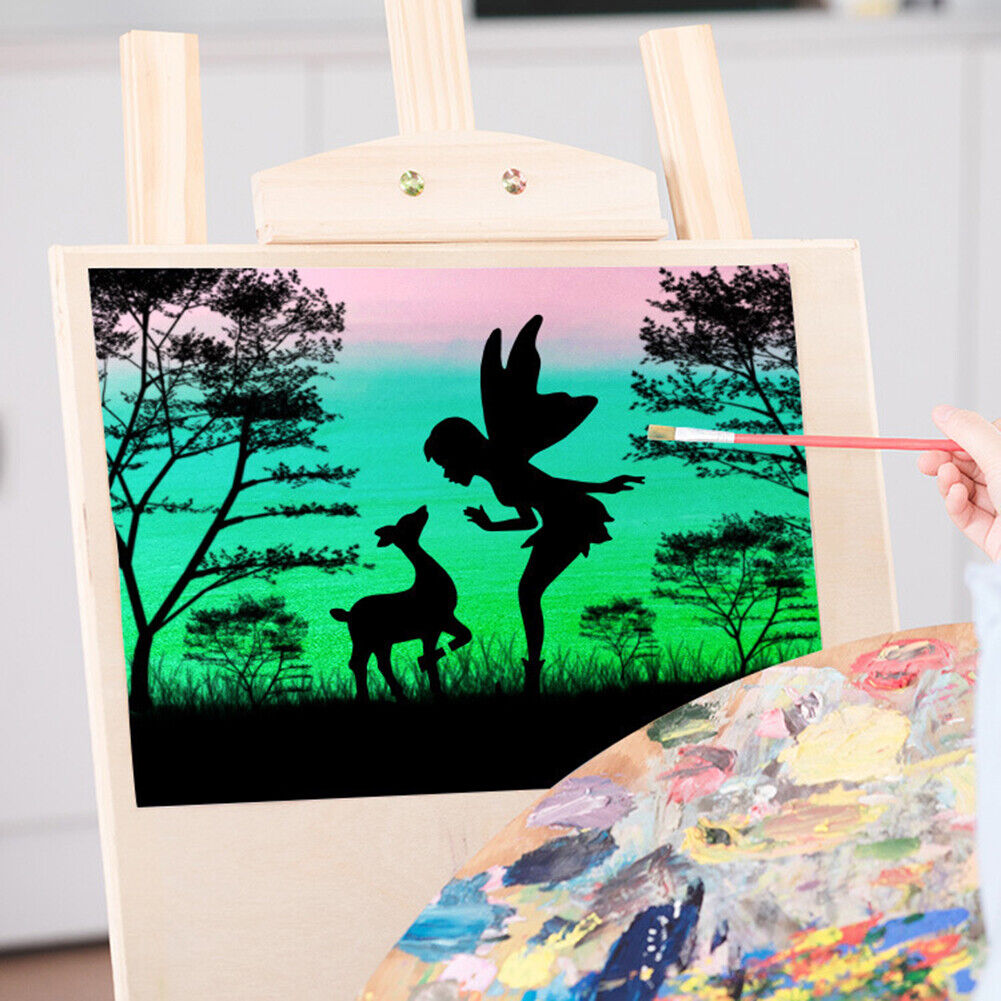16 Sheets Plastic Art Painting Stencils Set Hollow Color Filling Template