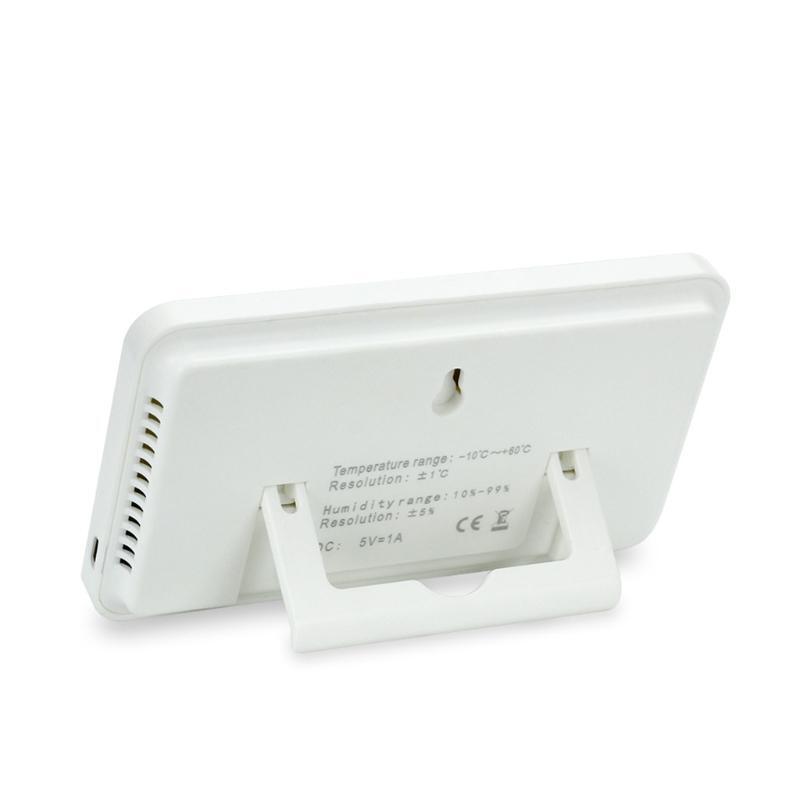 Thermometers Accurate Temperature Humidity Monitor Meter w/ Time & Alarm Clock