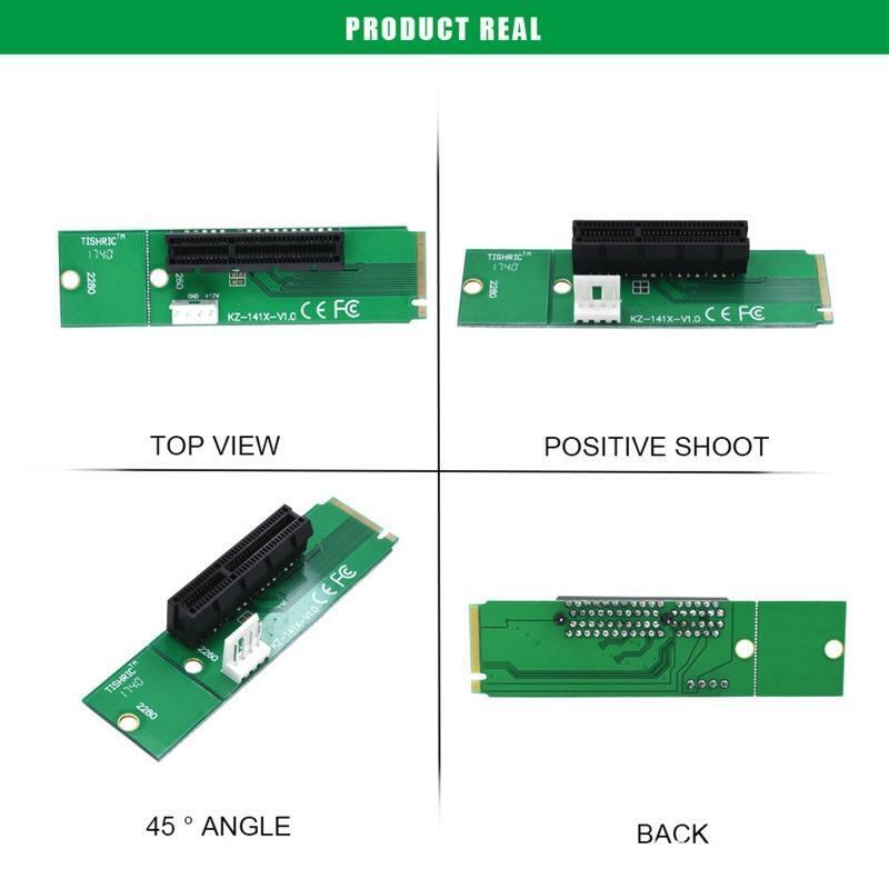 M2 NVME to PCIe X4 Converter with4 Pin Cable For PCI Express x1 to x16 Adapter