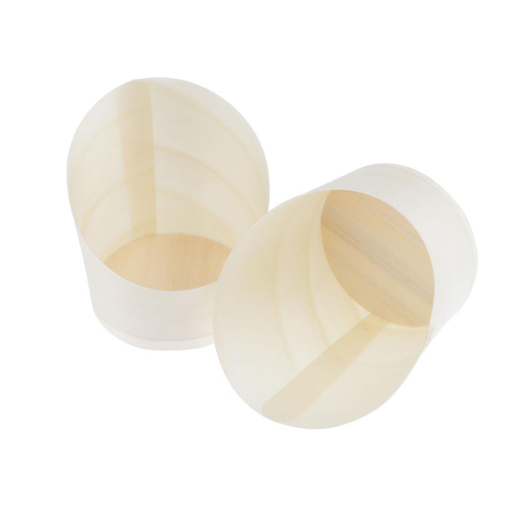 50-Pack Mini Disposable Wood Oblique Mouth Cups Party Tableware Supplies