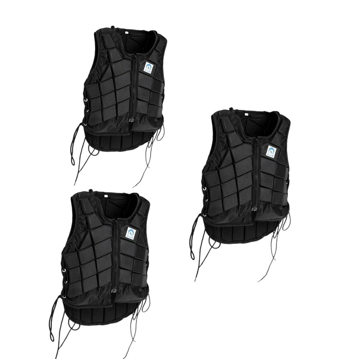 3x Horse Riding Vest Equestrian Vest Adjustable Body Protector Kids Equip