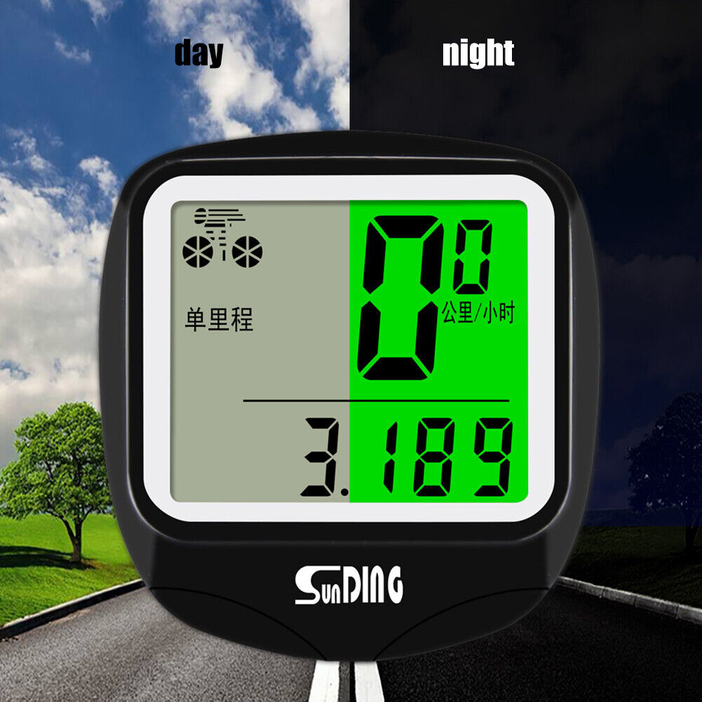 SUNDING MTB Bike Wired Speedometer Cycling Bicycle Digital LCD Computer