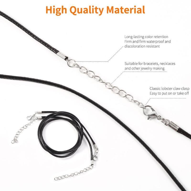 2mm Wax Rope Necklace Diy Jewelry Accessories Beaded Necklace Making Materials
