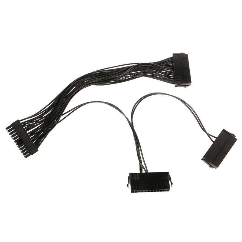 Dual Power Supply Adapter Cable 24-pin ATX Motherboard For Synchro Start Mining