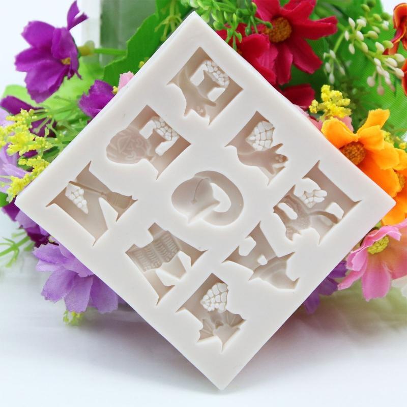 Halloween Style Chocolate Moulds Fondant Molds Alphabet Shape Baking Accessories