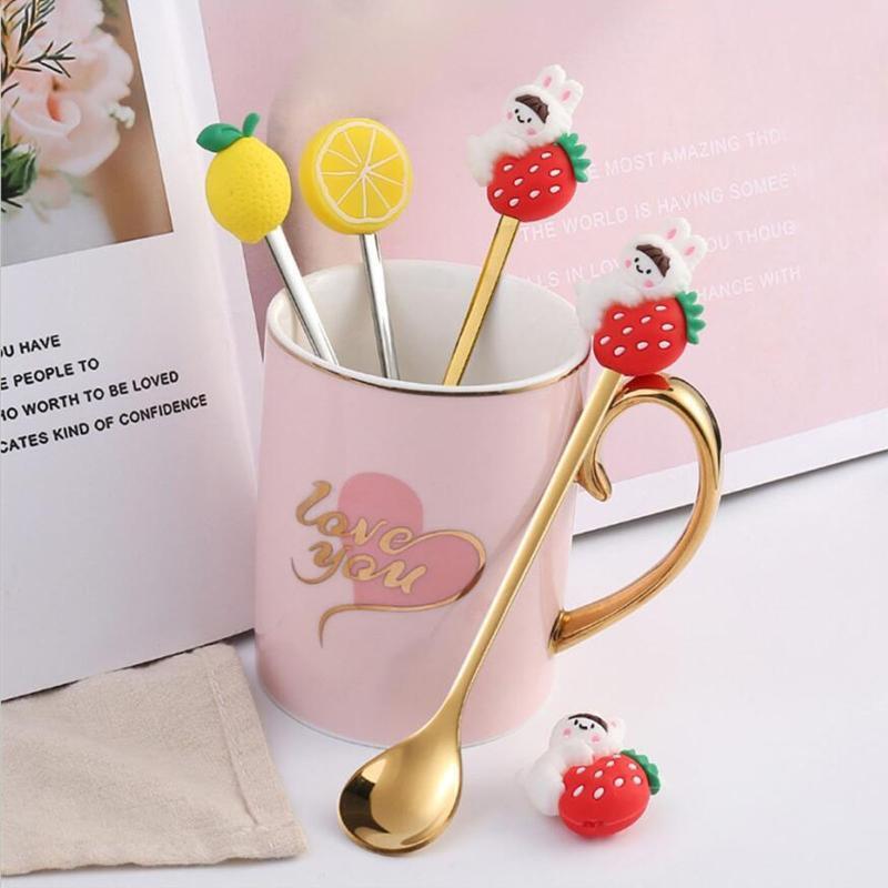 Stainless Steel Mooncake Forks Coffee Spoon Fruit Small Fork Dessert Spoon Forks