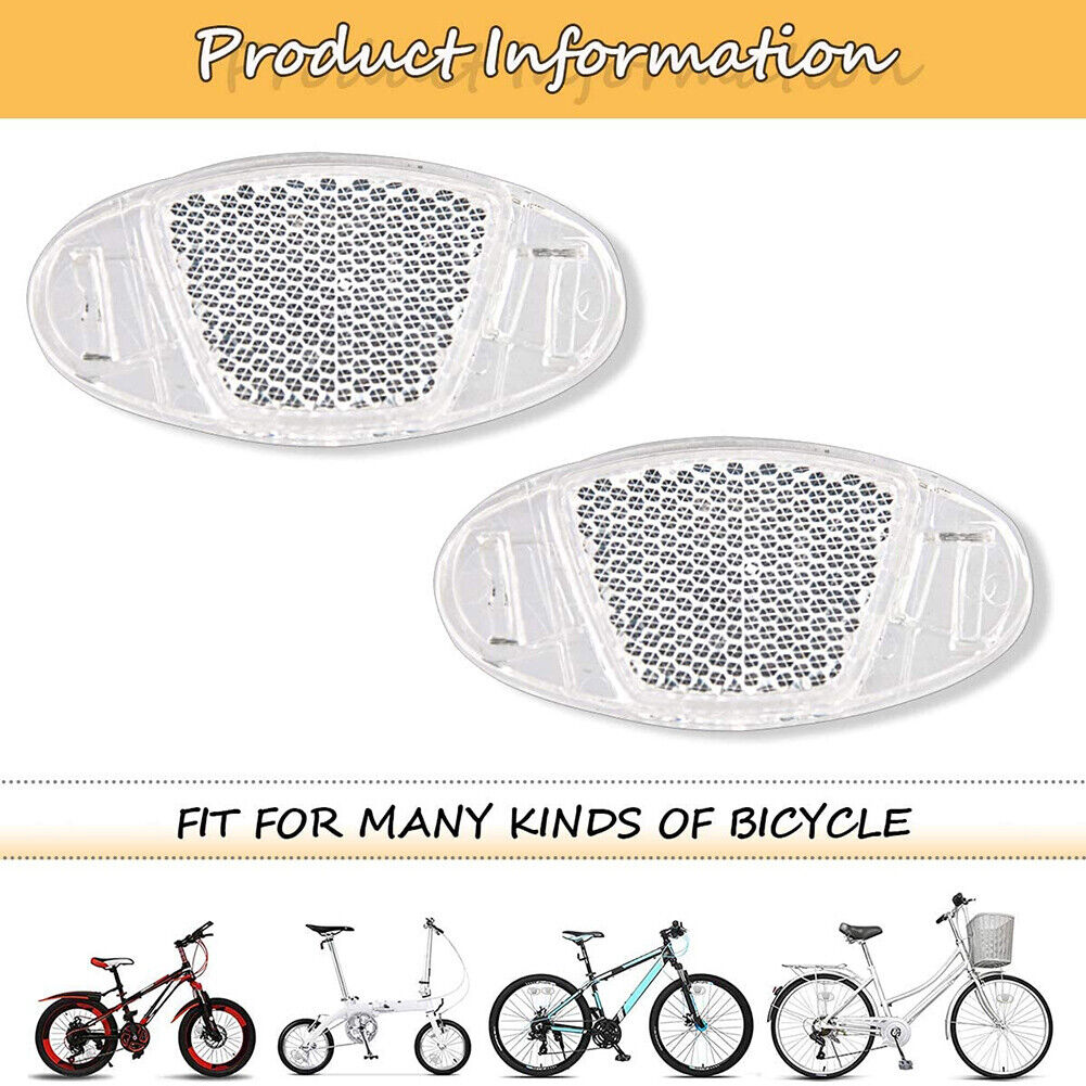 10pcs Bike Safety Warning Reflectors Night Reflective Cycling Accessories